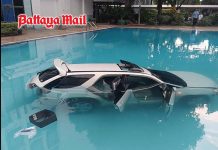 Security guards unable to stop driver before car enters campus pond