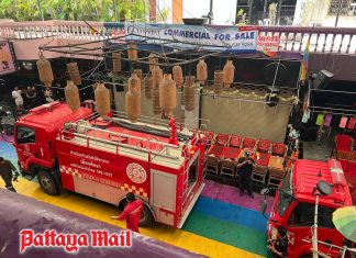 Jomtien Complex morning fire alert as crews rush to contain blaze at rental property