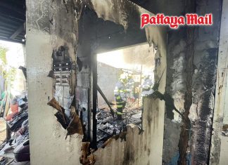 Fire breaks out at scrap storage home in Pattaya’s Khao Talo Soi 3