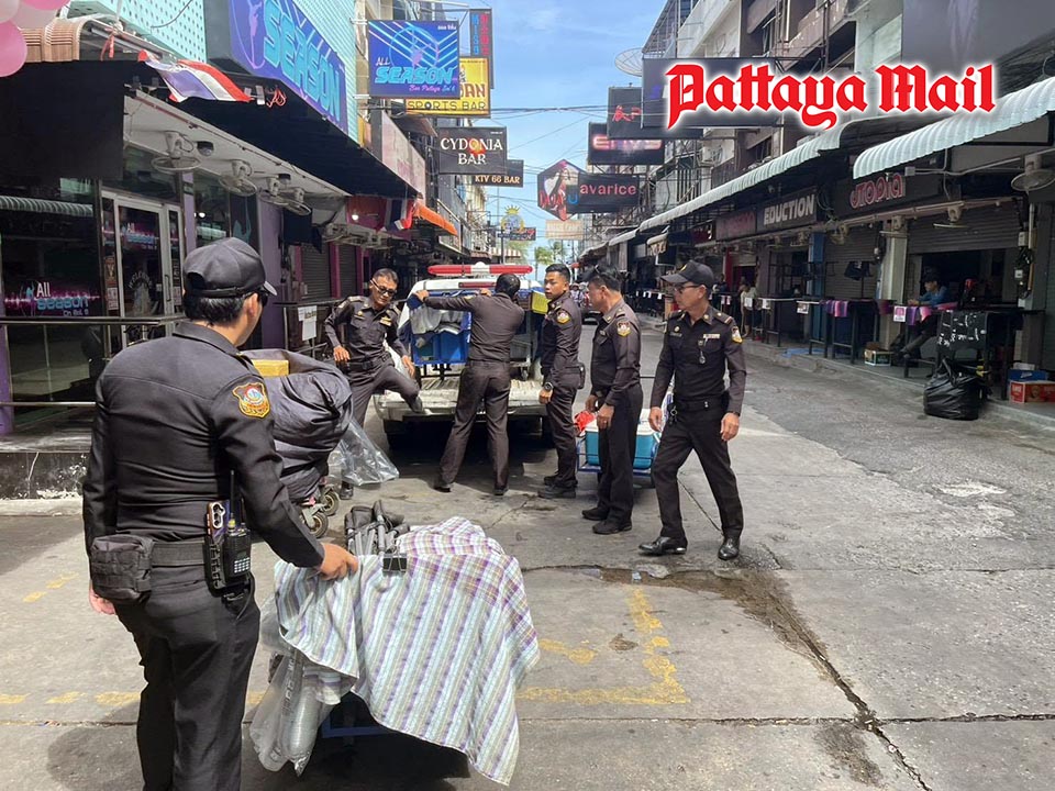 Pattaya Soi 6 walkways reclaimed after obstruction removal operation