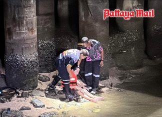 Transgender woman allegedly high on cannabis jumps into Pattaya sea