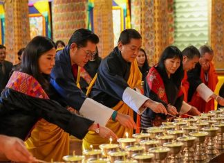 Bhutan Royal Family holds 1,000 butter lamp ceremony in tribute to Thai Princess