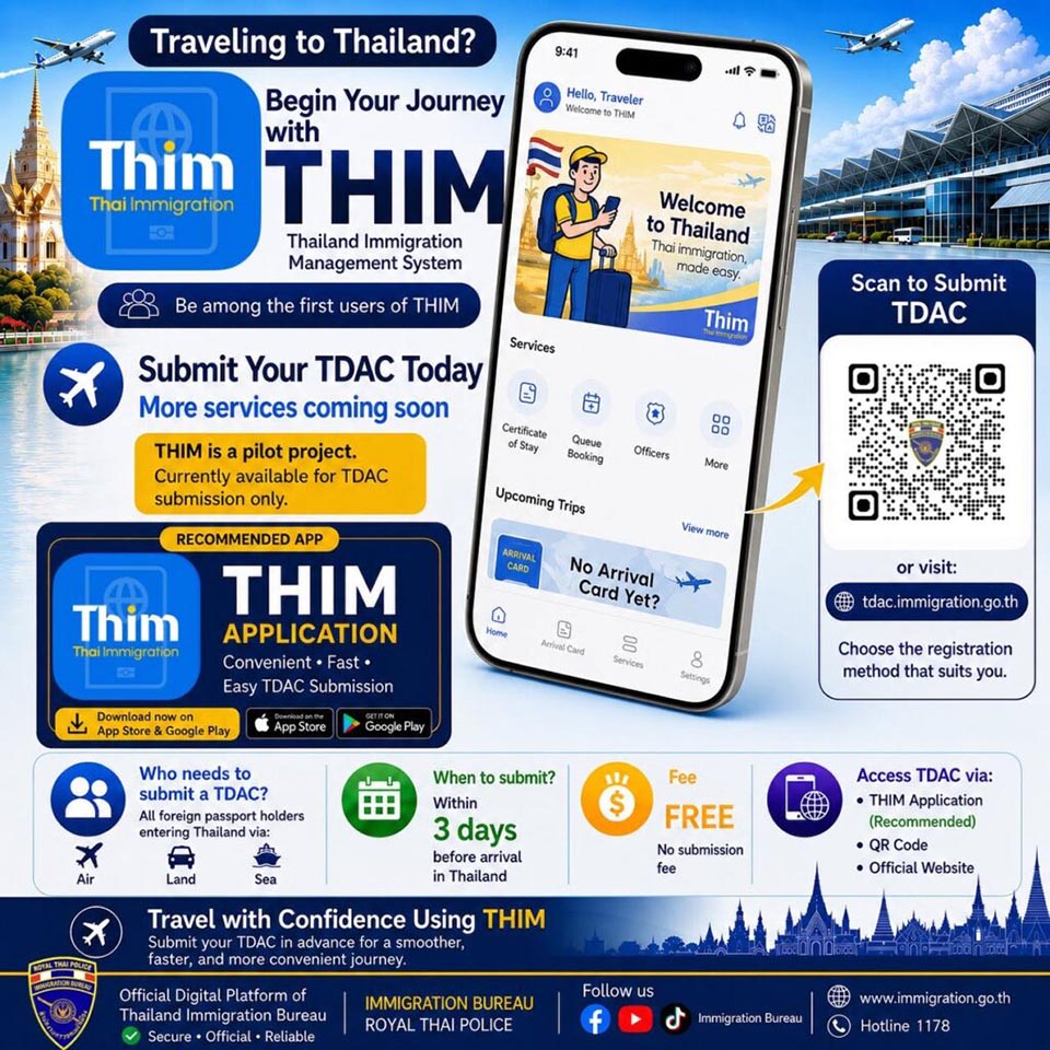 Thailand pilots new THIM app to simplify travel registration for foreign visitors