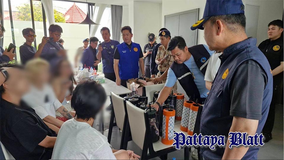 Luxury Pattaya pool villas raided in Chinese nominee probe, laughing gas found