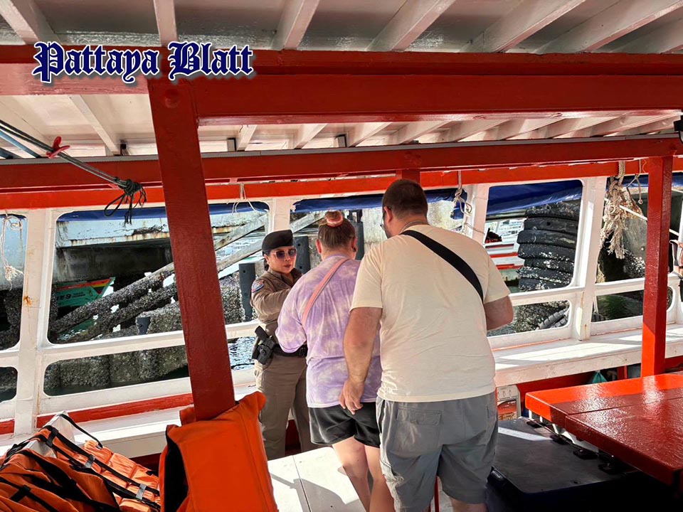 Pattayas Touristenpolizei erinnert Bootsfahrer an Pflicht zum Tragen von Rettungswesten