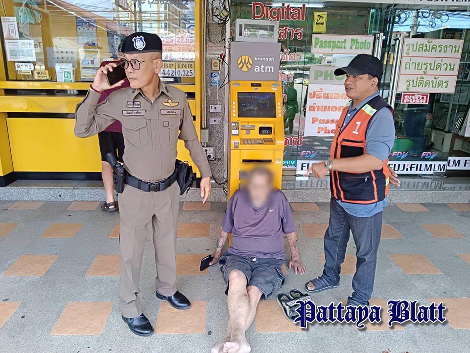 83-jähriger deutscher Tourist nach Sturz in Pattaya von Touristenpolizei versorgt