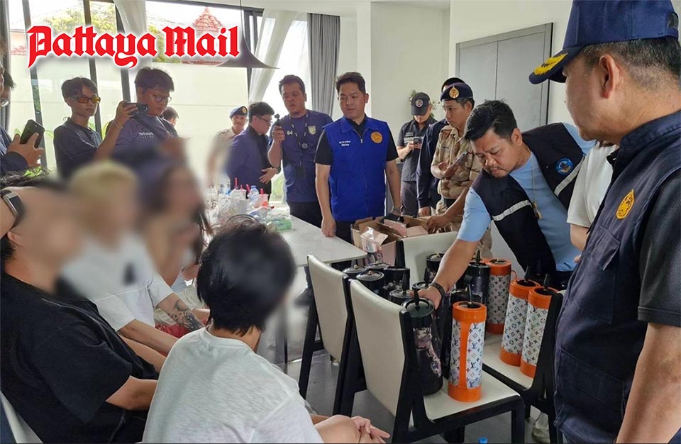 Luxury Pattaya pool villas raided in Chinese nominee probe, laughing gas found