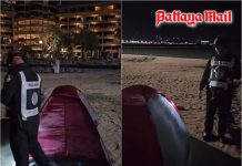Great view, no guest Pattaya officials clear empty beach tent