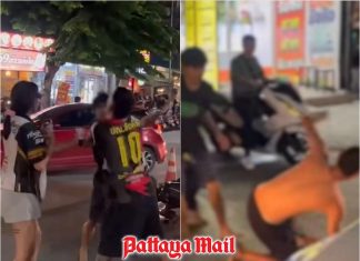 Pattaya crash fights becoming an all too familiar sight on city streets