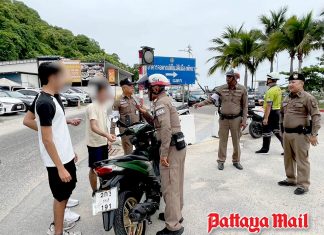 Pattaya Police keep watch on Kuwaiti youth motorcycle gatherings near pier
