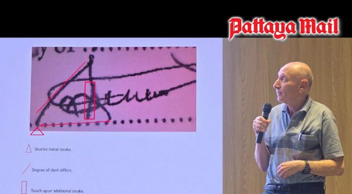 Handwriting expert Mike Maran brings graphology and forgery detection to Pattaya City Expats Club
