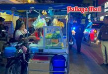 Pattaya police question both sides after woman damages som tam stall