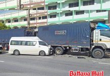 15 injured after van slams into truck on Khon Kaen highway