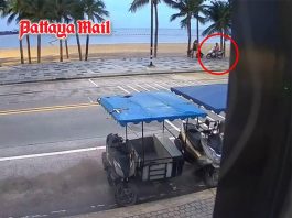 Body paint artist found dead on Jomtien Beach as CCTV captures mystery man
