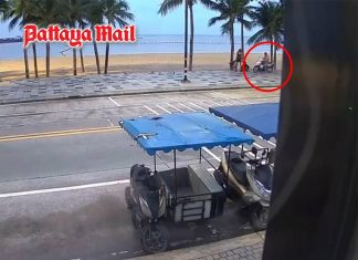 Body paint artist found dead on Jomtien Beach as CCTV captures mystery man