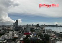 Storm Clouds gather over Pattaya with heavy rain warning issued