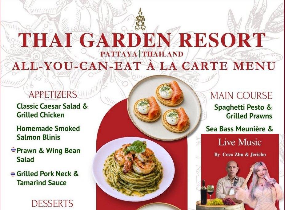 All-You-Can-Eat À La Carte Dinner at Thai Garden Resort 25 July