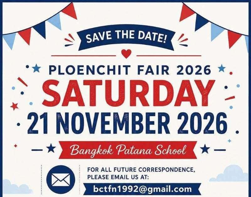 Ploenchit Fair – Saturday 21 November in support of humanitarian projects