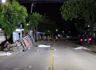 BMW driver allegedly drunk after World Cup viewing kills three in tuk-tuk crash