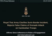 Thai Army dismisses Cambodian accusation over border explosion