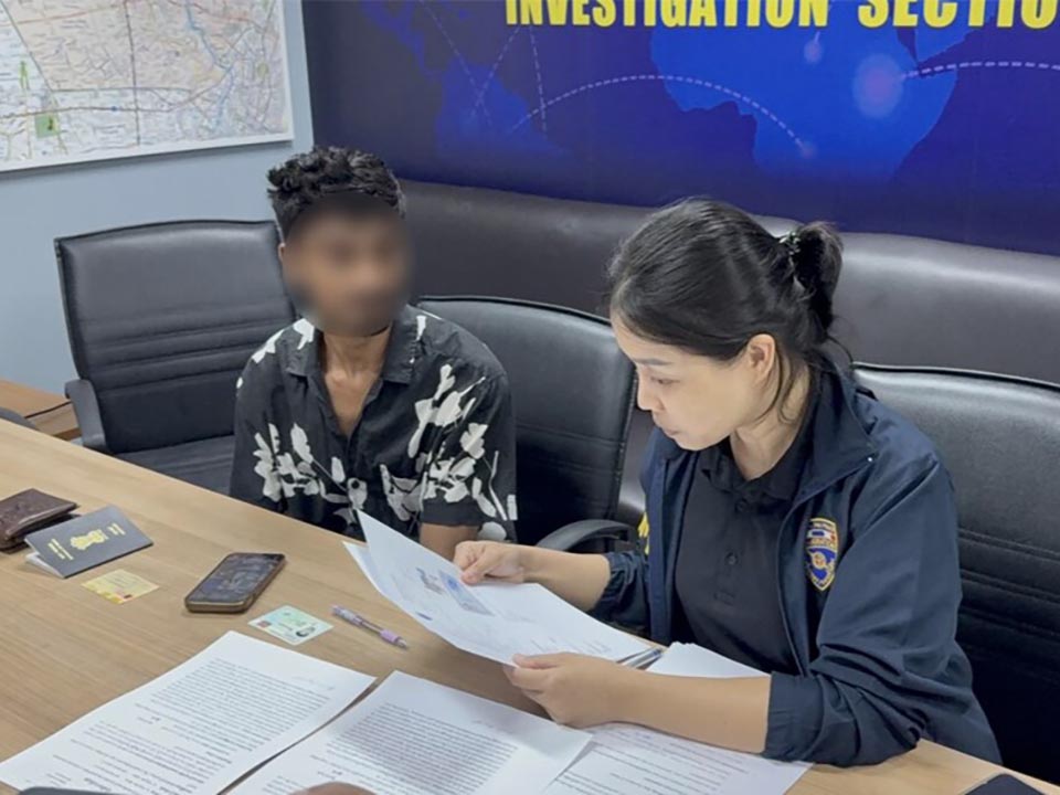 Indian man arrested after allegedly living off Thai woman and 1,200-day overstay