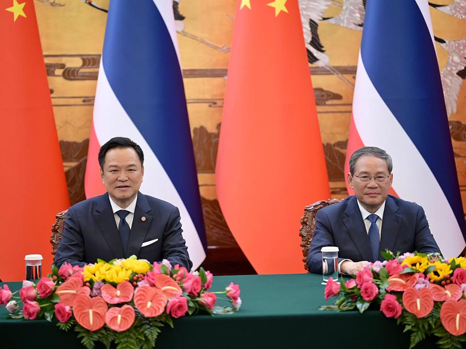 Thailand, China expand cooperation with 15 new deals on trade, AI and security