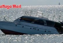 Luxury yacht tilts near Na Jomtien, Sattahip officials rush to prevent sinking