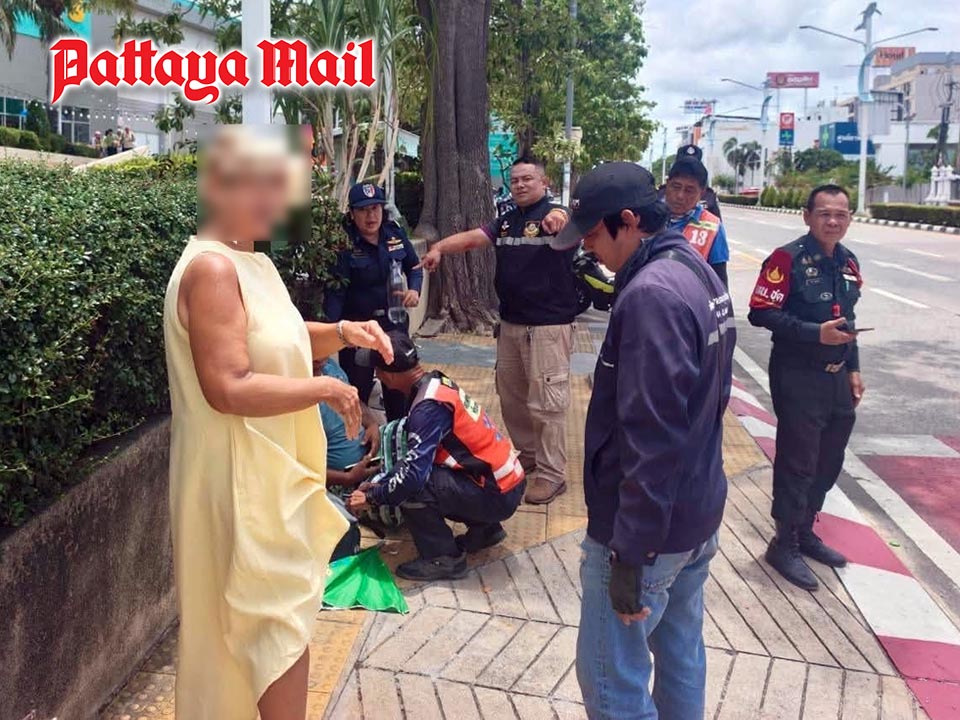Pedestrian crossing stop ends in Pattaya motorcycle crash, two injured