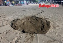 Pattaya Beach sand dug up, city searches for answers