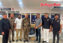 Pattaya Indian Association donates benches, chairs, fans and TV to Pattaya Police