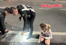 Pattaya Beach Road trouble calls for officers and a few strings