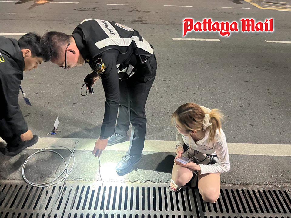 Pattaya Beach Road trouble calls for officers and a few strings