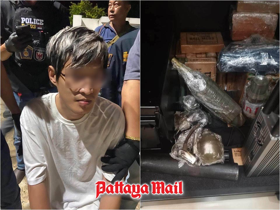 Pattaya C4 explosives rifles and war gear lead Chinese man to 44-year prison sentence
