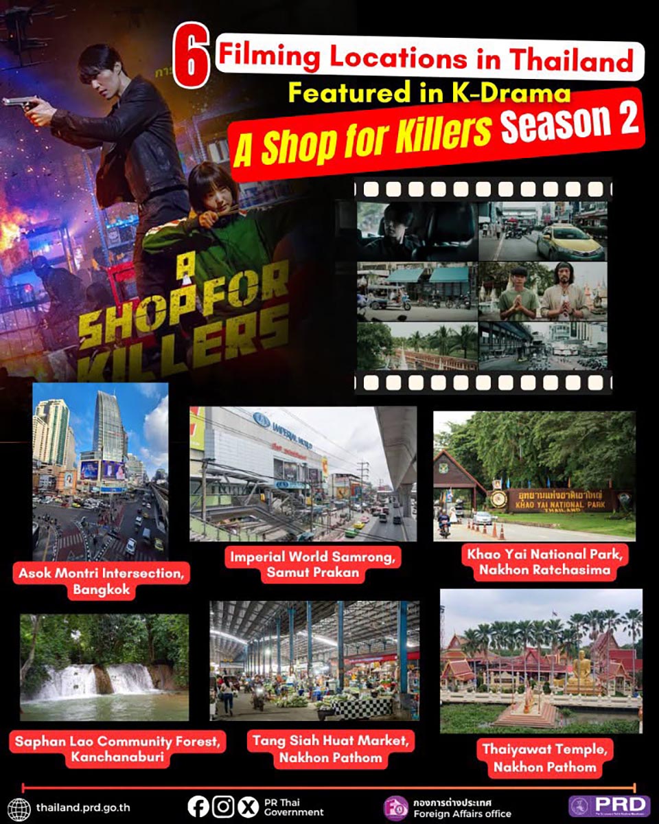 Six Thai locations featured in K-drama ‘A Shop for Killers Season 2’ on Disney+