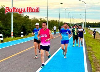 Nongprue Mayor leads staff run for better health at Mabprachan Reservoir