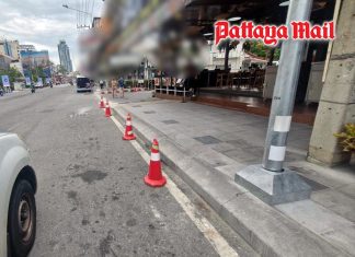 Pattaya says no cones for private parking on public streets