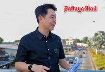 Mayor inspects new covered footbridge project across Pattaya