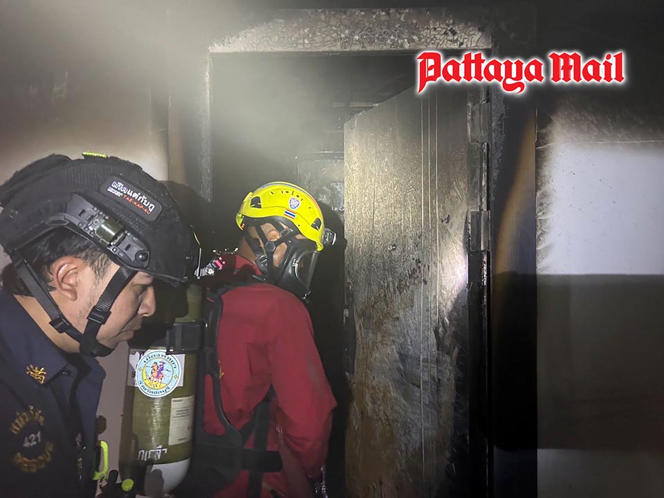 Midnight condo fire in Pattaya leaves Czech tourist and residents injured