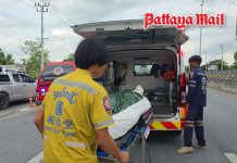 Delivery rider killed after motorcycle hits pickup and SUV in Nonthaburi