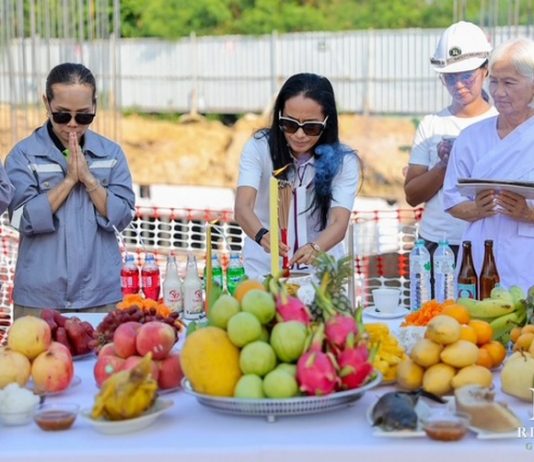 The Riviera Santa Monica honours Thai tradition as construction advances in Jomtien