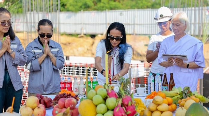 The Riviera Santa Monica honours Thai tradition as construction advances in Jomtien