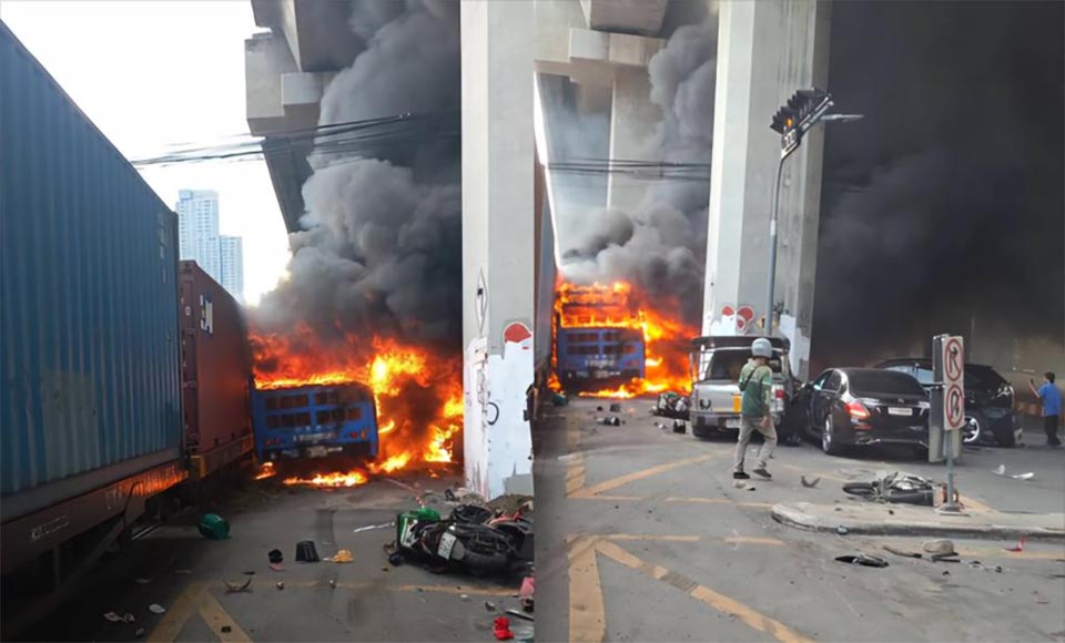 Six charged over fatal train-bus crash at Makkasan