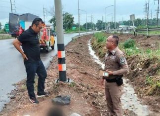 Man caught at Highway 304 lamp post with cut copper wires in Prachin Buri