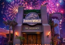 Jurassic World roars into first anniversary with fireworks and free movies