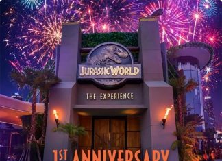 Jurassic World roars into first anniversary with fireworks and free movies