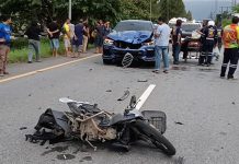 Two sisters killed after BMW crashes into motorcycle in Chanthaburi