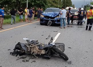 Two sisters killed after BMW crashes into motorcycle in Chanthaburi