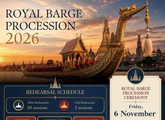 Thailand’s Royal Barge Procession returns to Chao Phraya River November 6