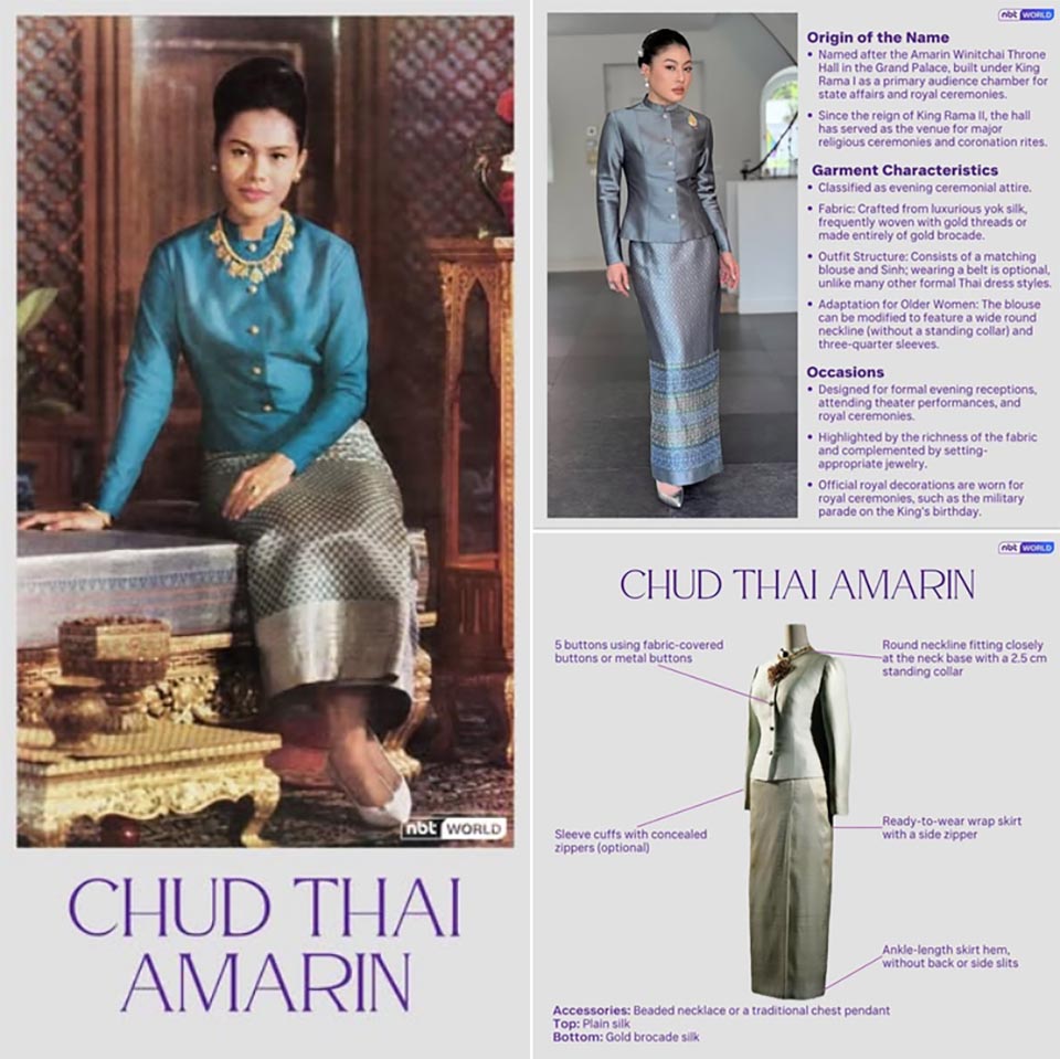 Chud Thai Amarin Timeless Elegance in Thailand’s Royal Thai Dress