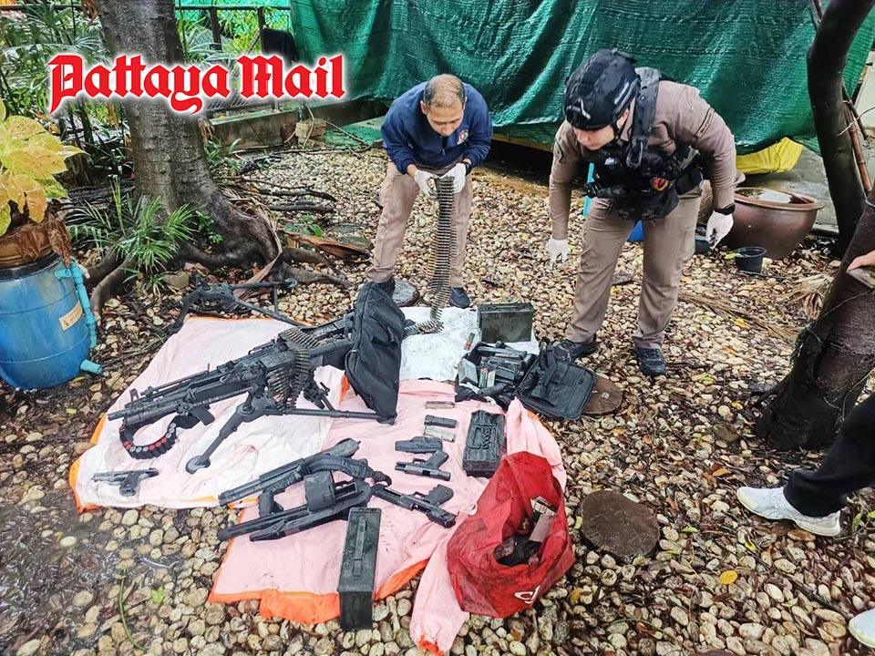 Bangkok house fire exposes cache of M60 guns and explosives
